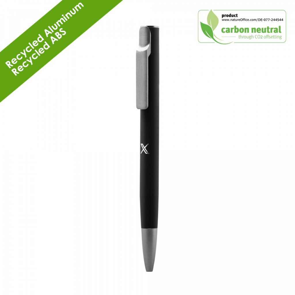 AIIE Recycled Alu Ballpen Black Rubber