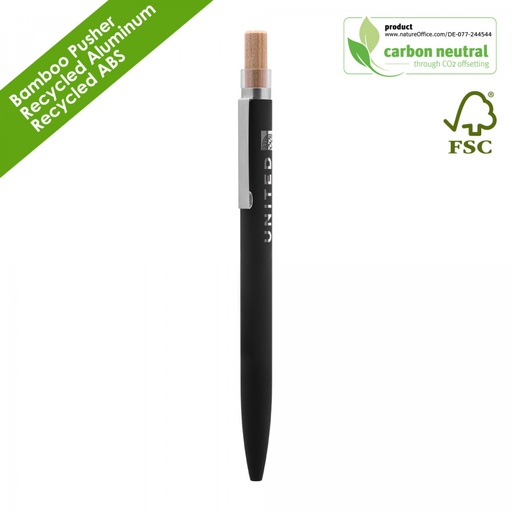 [BND - BAAM Recycled Aluminum Ballpen Black Rubber] BAAM Recycled Aluminum Ballpen Black Rubber